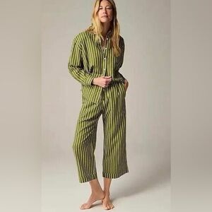 J.Crew Relaxed pajama pant set in linen-cotton blend
